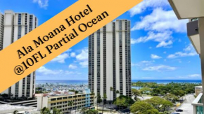Ala Moana Hotel 10th FL R4 Partial Ocean 2Beds 4Person